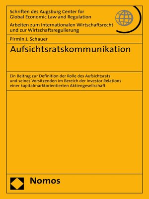 cover image of Aufsichtsratskommunikation
